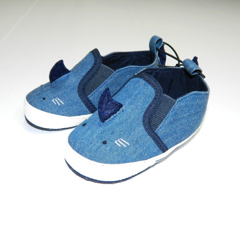 Joe Fresh Baby boy size 4 Casual Blue SHARK Character Shoes New